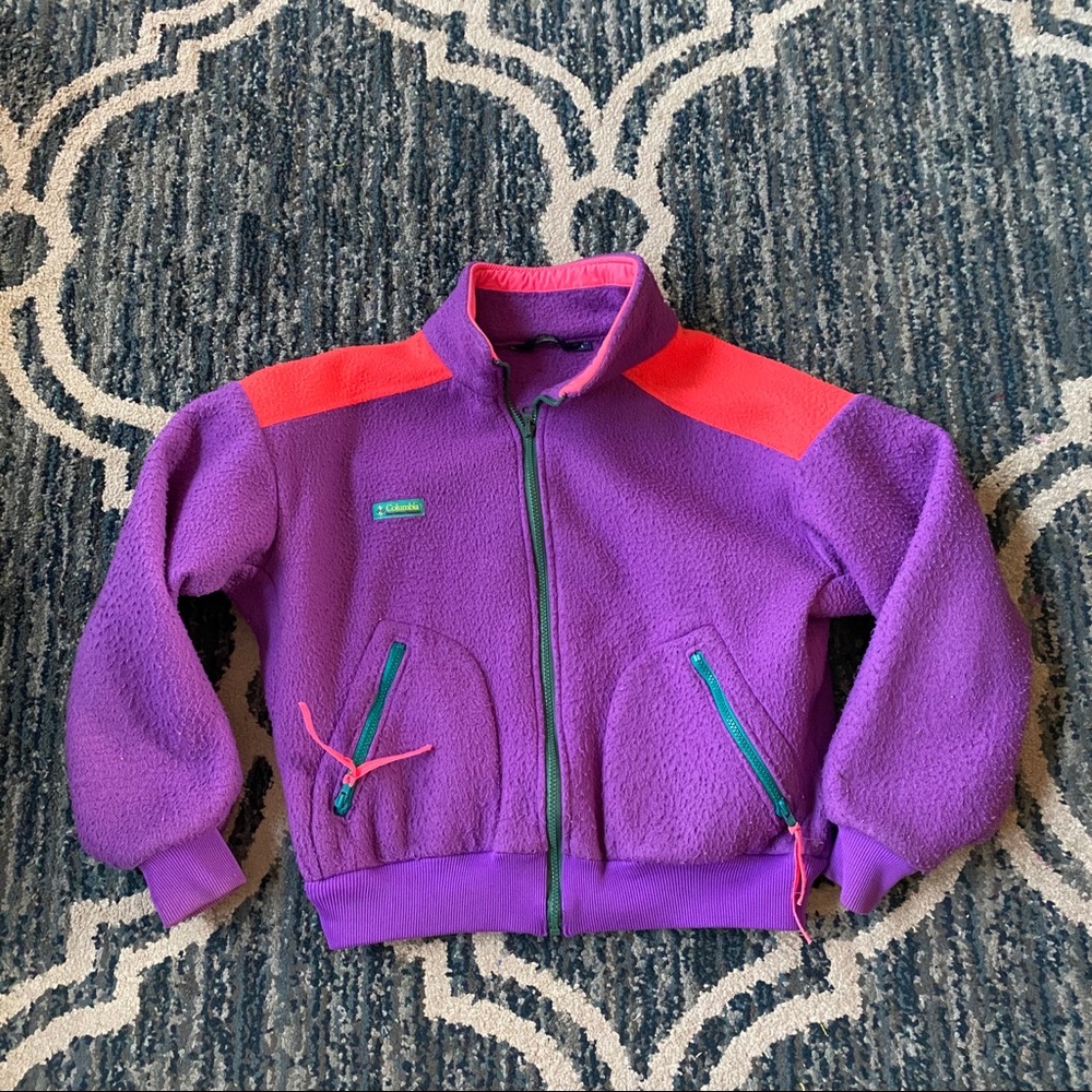 Vintage Columbia Fleece Full Zip Jacket L Women's